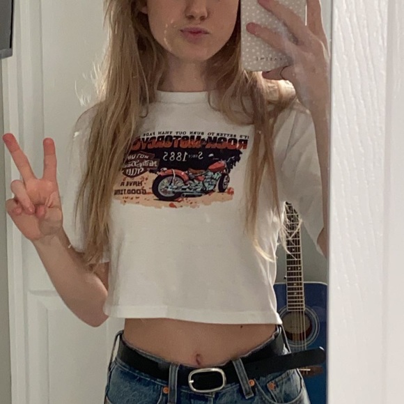 Harley Davidson Cropped Tee - Picture 1 of 2